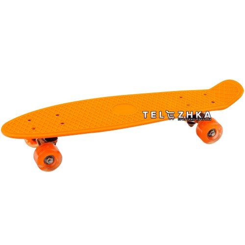 Скейт пенни борд SkateX Penny MixColor оранжевый 22"