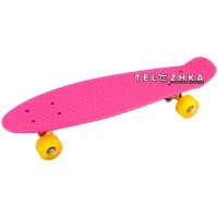 Скейт пенни борд SkateX Penny MixColor розовый 22"