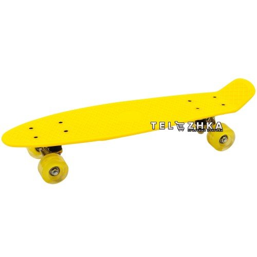 Скейт пенни борд SkateX Penny MixColor желтый 22"
