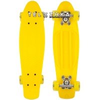 Скейт пенни борд SkateX Penny MixColor желтый 22"
