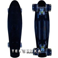 Скейт пенни борд SkateX Penny MultiColor черный 22"