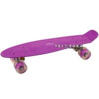 Скейт пенни борд SkateX Penny MultiColor фиолетовый 22"