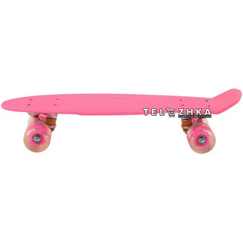 Скейт пенни борд SkateX Penny MultiColor розовый 22"