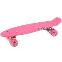 Скейт пенни борд SkateX Penny MultiColor розовый 22"