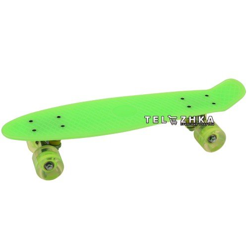 Скейт пенни борд SkateX Penny MultiColor салатовый 22"