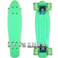 Скейт пенни борд SkateX Penny MultiColor салатовый 22"