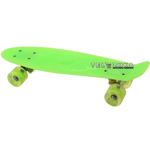 Скейт пенни борд SkateX Penny MultiColor салатовый 22"