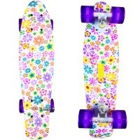 Скейт пенни борд SkateX Penny Gamma Flowers 22"