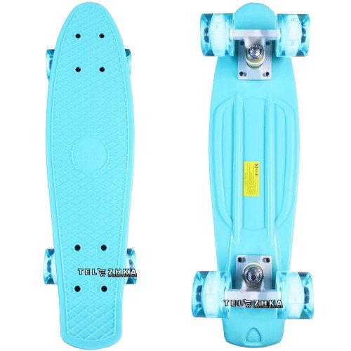 Скейт пенни борд SkateX Penny VersiColor бирюзовый 22"