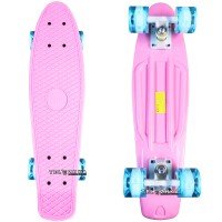 Скейт пенни борд SkateX Penny VersiColor светло-розовый неоновый  22"