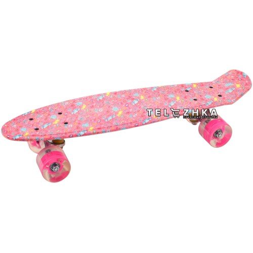 Скейт пенни борд SkateX Penny Trend Pink 22"
