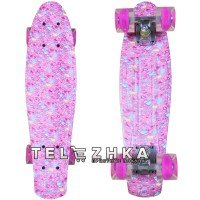 Скейт пенни борд SkateX Penny Trend Pink 22"