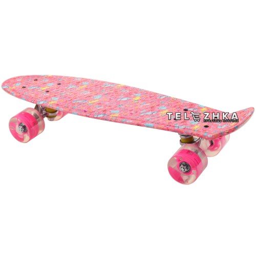 Скейт пенни борд SkateX Penny Trend Pink 22"