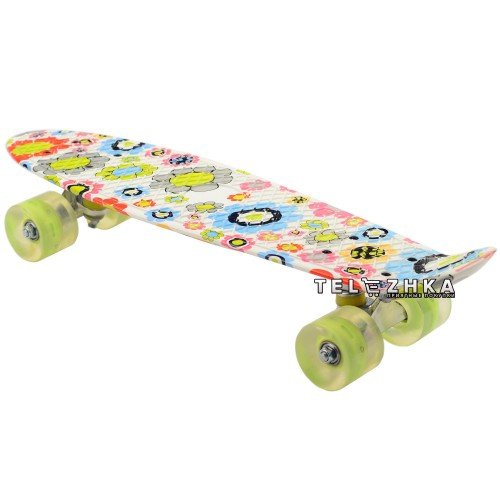 Скейт пенни борд SkateX Penny Trend Plant 22"