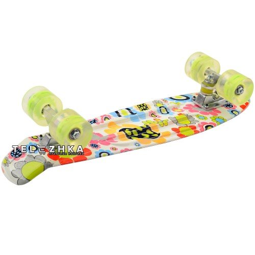 Скейт пенни борд SkateX Penny Trend Plant 22"