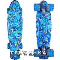 Скейт пенни борд SkateX Penny Trend Shark 22"