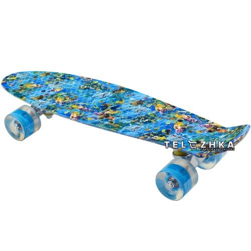 Скейт пенни борд SkateX Penny Trend Shark 22"