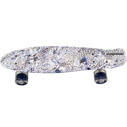 Скейт пенни борд SkateX Penny Trend White Tiger 22"