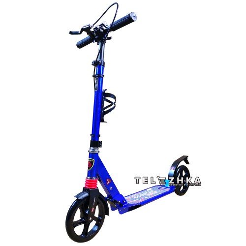 Самокат двухколесный ScooteX Scooter SpeedMax 2020 USA с ручным торомозом синий