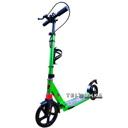 Самокат двухколесный ScooteX Scooter SpeedMax 2020 USA с ручным торомозом зеленый