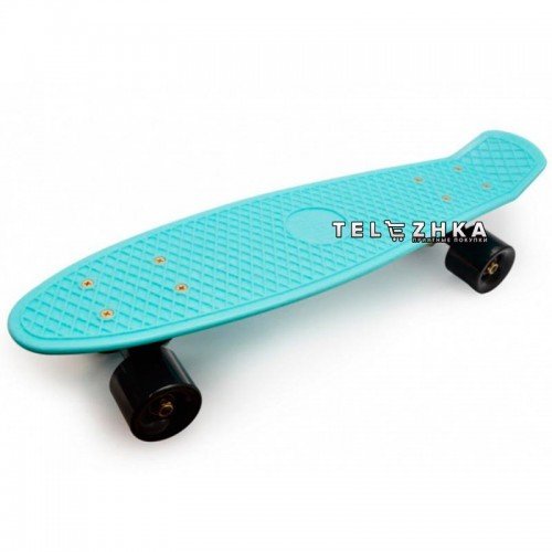 Скейт пенни борд SkateX Penny Classic Kid бирюзовый 22"