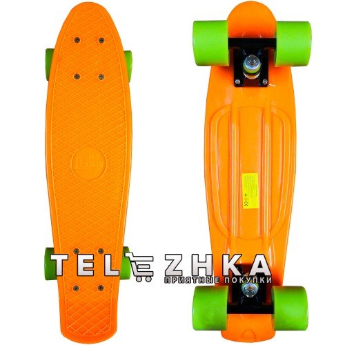 Скейт пенни борд SkateX Penny Classic Kid оранжевый 22"
