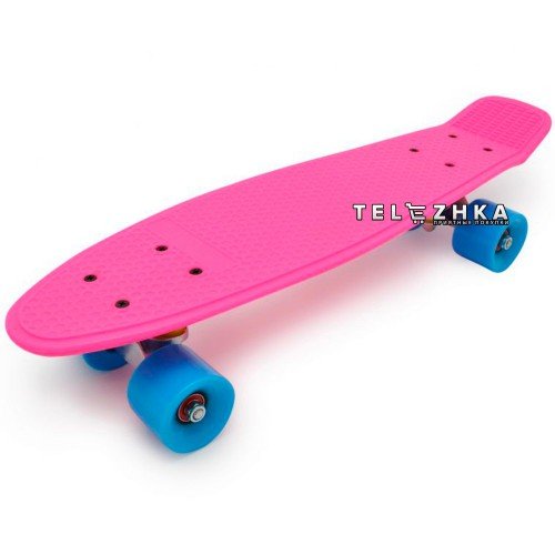 Скейт пенни борд SkateX Penny Classic Small розовый 22"