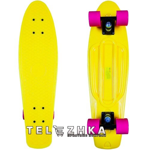 Скейт пенни лонгборд SkateX Penny Nickel Mix желтый 27"