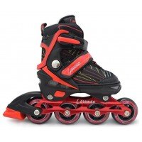 Роликовые коньки раздвижные SkateX Caroman 27-31 Красный