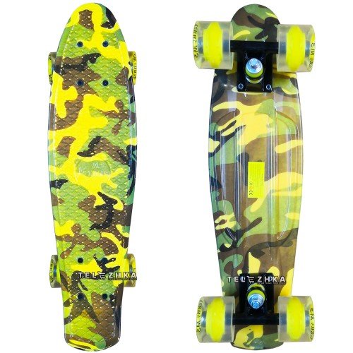 Скейт пенни борд SkateX Penny Zetta Khaki 22"