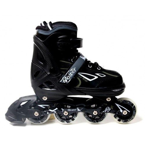 Роликовые коньки раздвижные SkateX Kings 34-37 черный