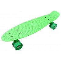 Скейт пенни борд SkateX Penny Classic LED салатовый 22"