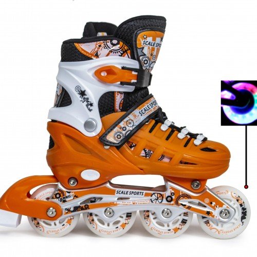 Роликовые коньки раздвижные Scale Sports LF 905 29-33 оранжевый