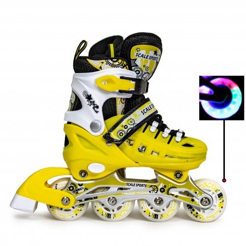 Роликовые коньки раздвижные Scale Sports LF 905 29-33 желтый