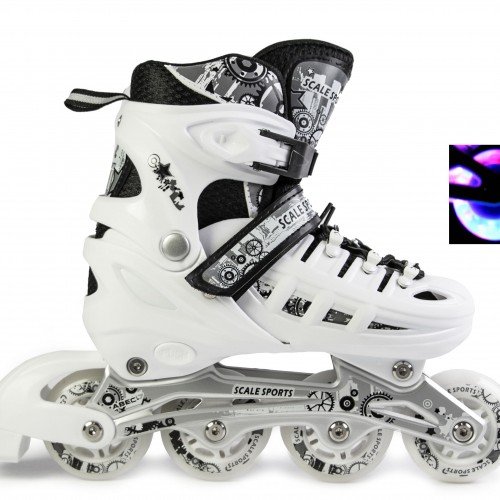 Роликовые коньки раздвижные Scale Sports LF 905 34-37 белый