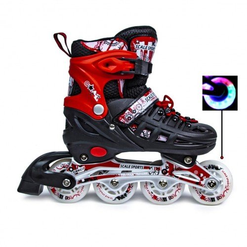 Роликовые коньки раздвижные Scale Sports LF 905 34-37 красный