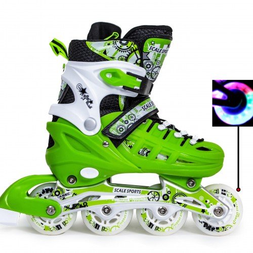 Роликовые коньки раздвижные Scale Sports LF 905 34-37 зеленый
