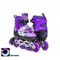 Роликовые коньки раздвижные SkateX Happy Rider 28-33 фиолетовый