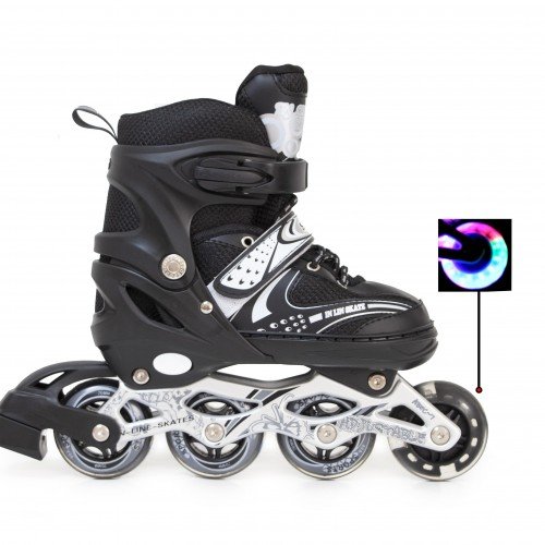 Роликовые коньки раздвижные SkateX Happy Rider 38-42 черный