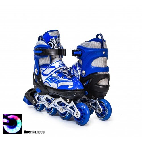 Роликовые коньки раздвижные SkateX Happy Star 28-33 синий