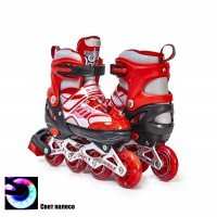 Роликовые коньки раздвижные SkateX Happy Star 34-37 красный