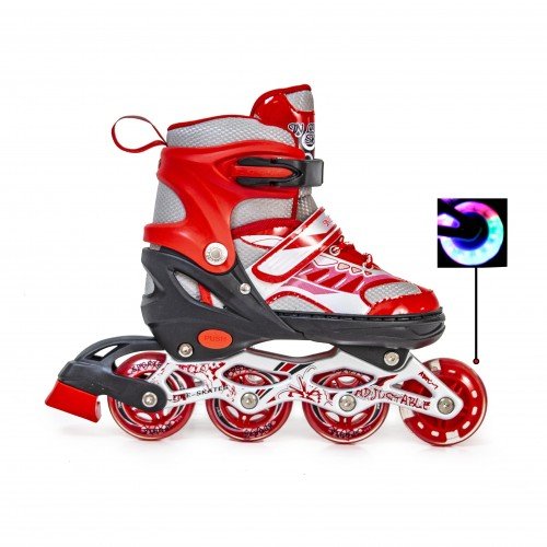 Роликовые коньки раздвижные SkateX Happy Star 38-42 красный