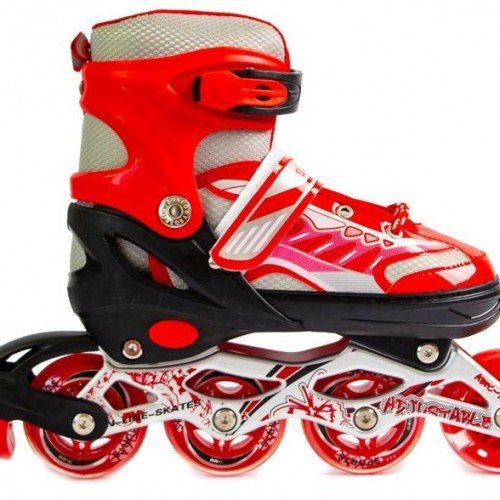 Роликовые коньки раздвижные SkateX Happy Star 38-42 красный