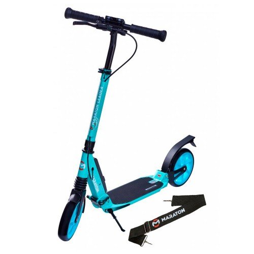 Самокат двухколесный Maraton Leader 2021 голубой