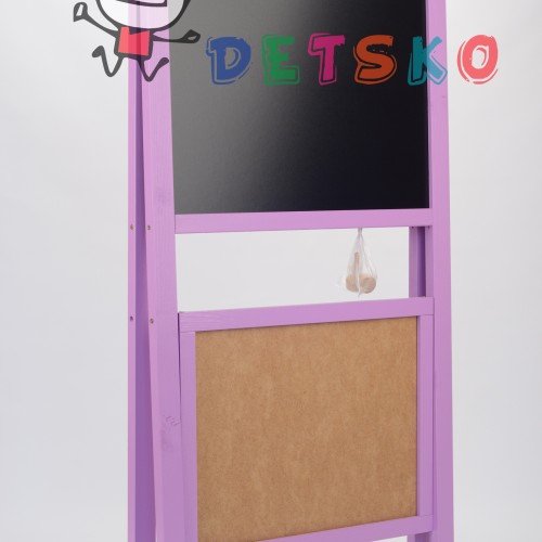 Мольберт и магнитная доска для рисования 60х40х100 Двухсторонний Фиолетовый