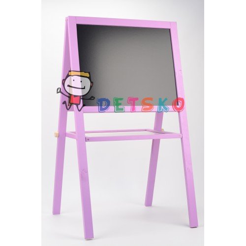 Мольберт и магнитная доска для рисования 60х40х100 Двухсторонний Фиолетовый