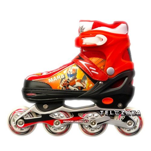 Ролики раздвижные SkateX Armor 38-41 Красный