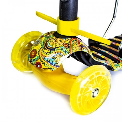 Самокат детский Scale Sports Junior с сиденьем и родительской ручкой Arabica