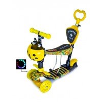 Самокат детский Scale Sports Junior с сиденьем и родительской ручкой Arabica