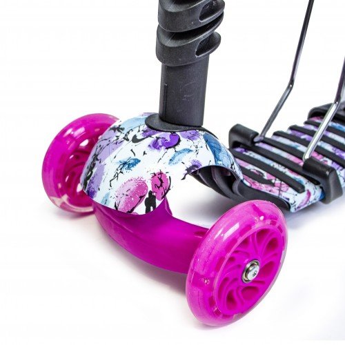 Самокат детский Scale Sports Junior с сиденьем и родительской ручкой Herby